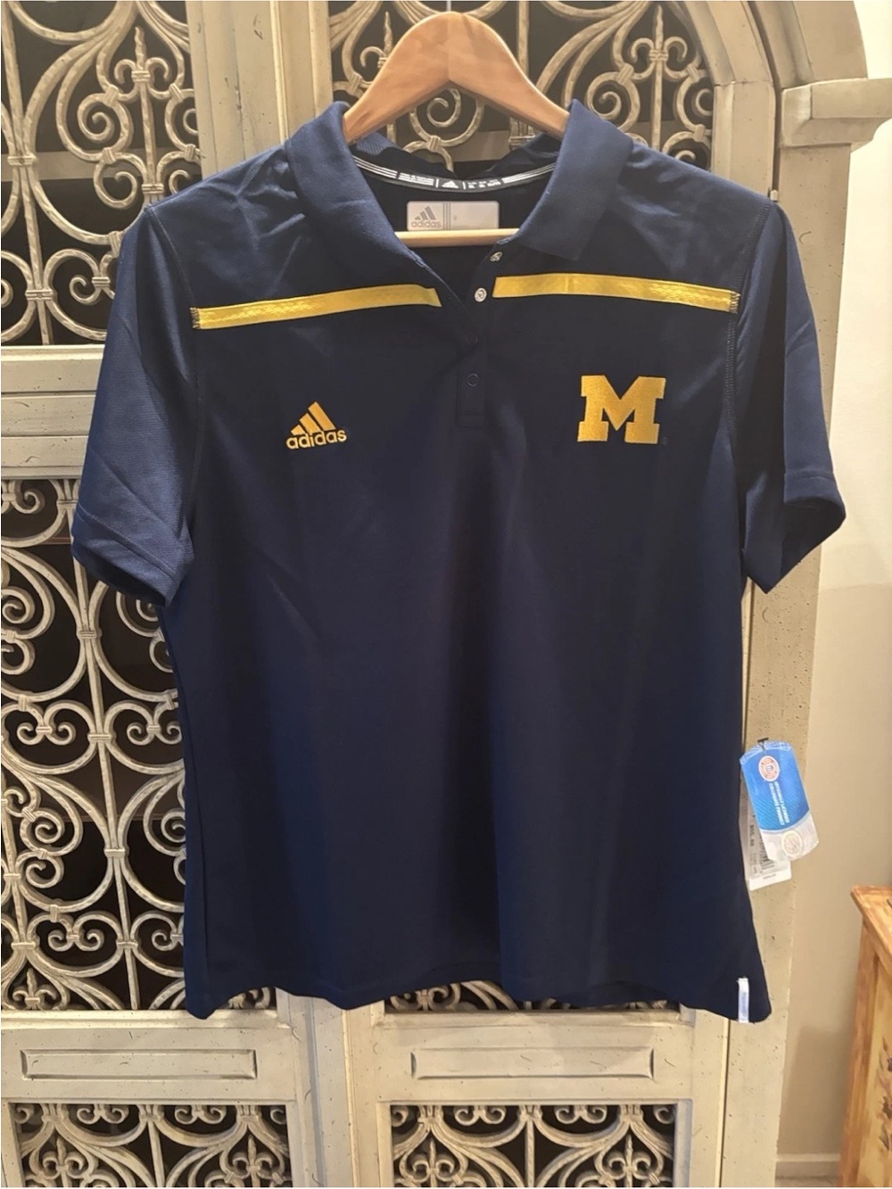 Champion Men’s Navy & Yellow University Polo